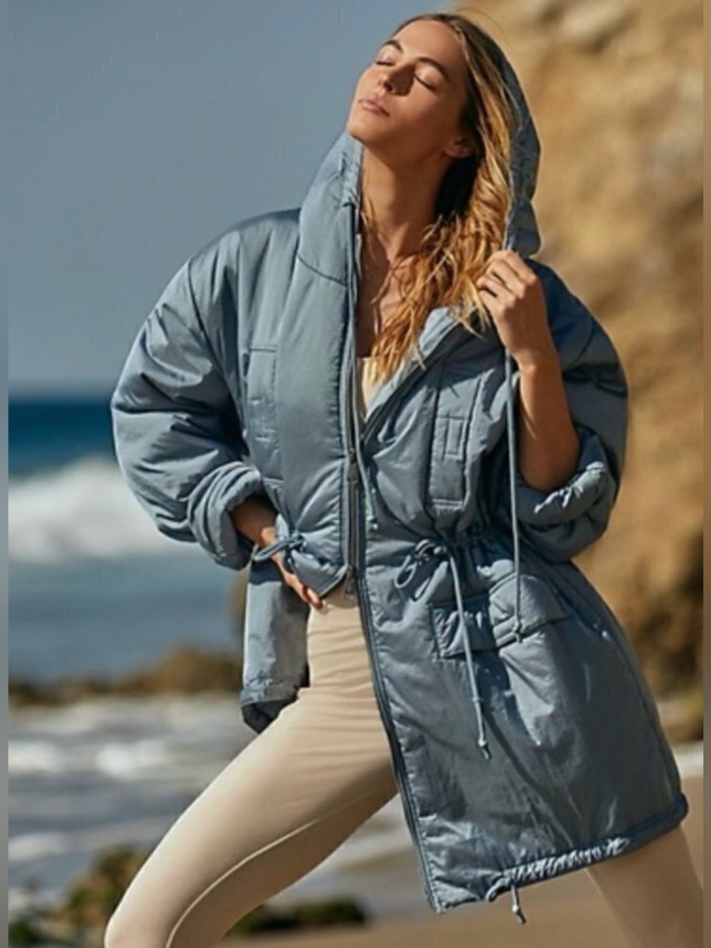Free People Movement XS • Head In The Clouds MidLength Oversize Puffer Jacket.